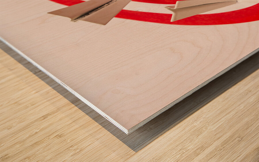 Plane goal Wood print