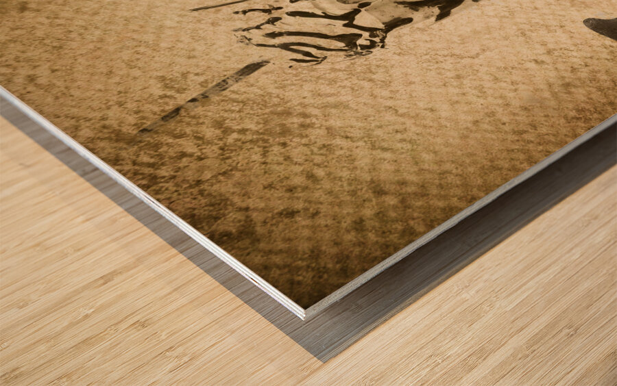 Iced Coffee Cafe Tin Sign Wood print