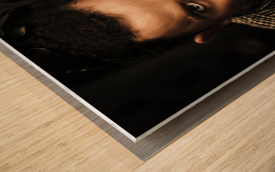 Irish man drinking beer on St Patricks Day Wood print