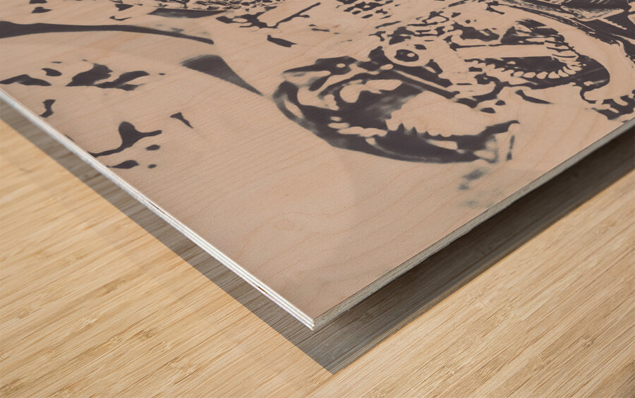 Nautical silver Wood print