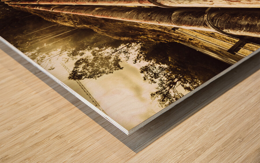 Industrial hydro architecture Wood print