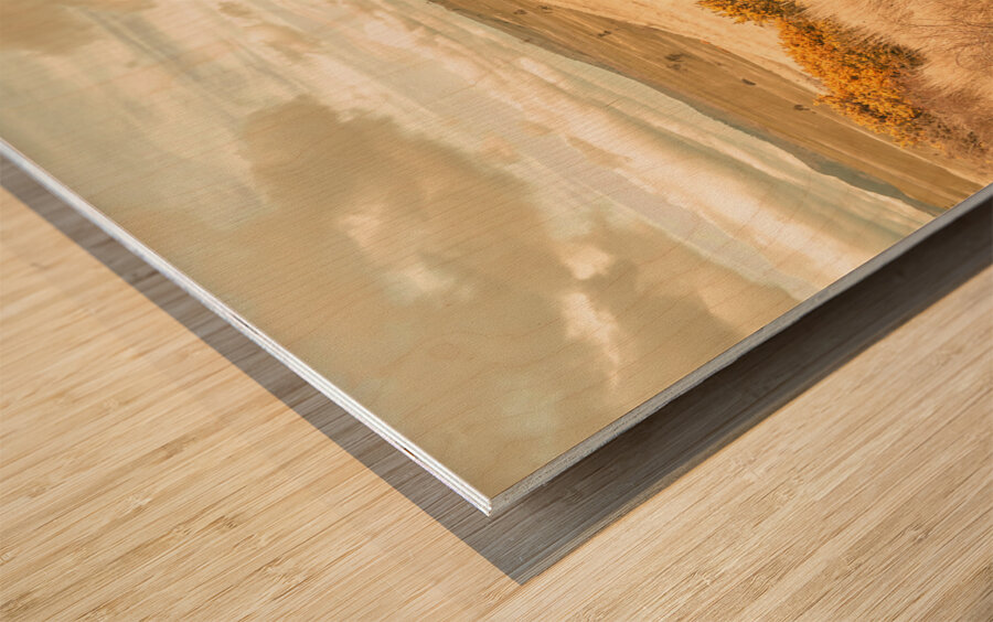 Meandering hills Wood print