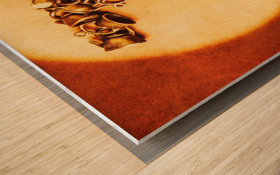 Vintage tea shop sign Wood print