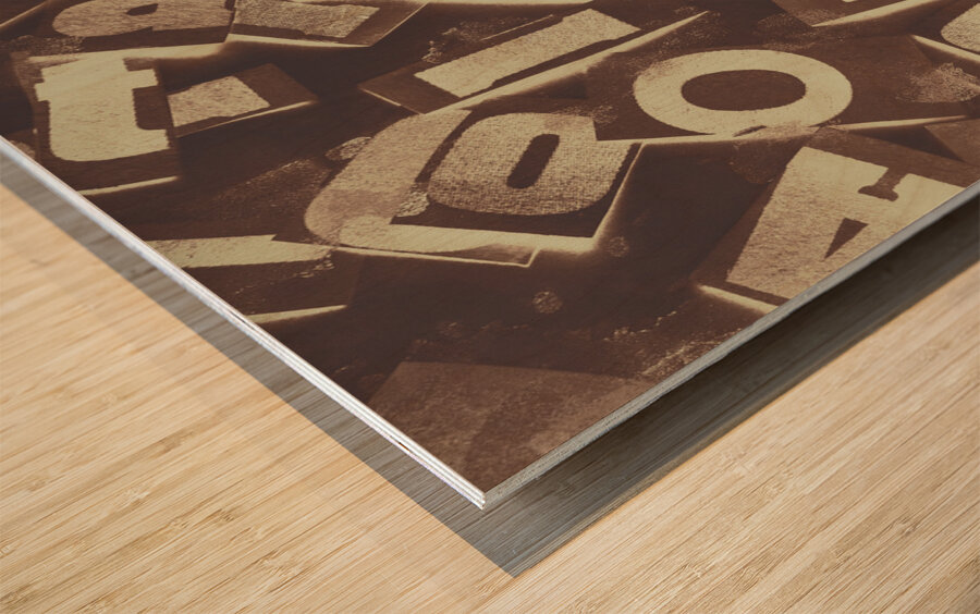 Newsprint journalism Wood print