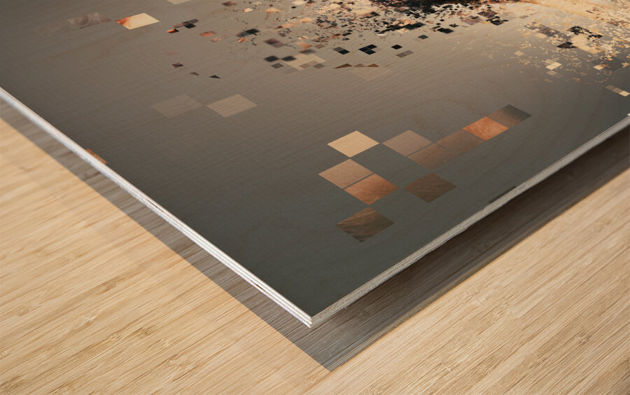 Pixel pinup in 3D printing download Wood print