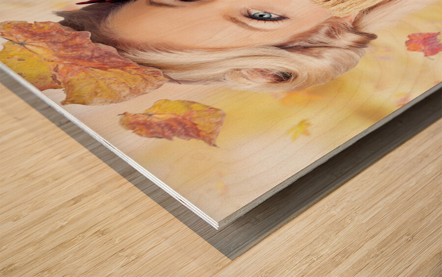 Retro Pinup Girl Doing Spring Clean Wood print