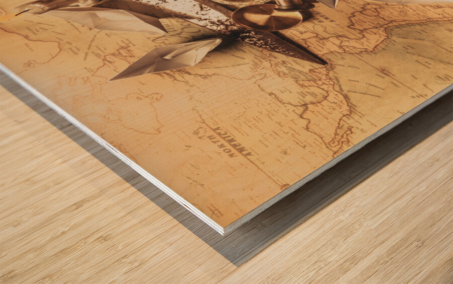 Seafaring stories Wood print