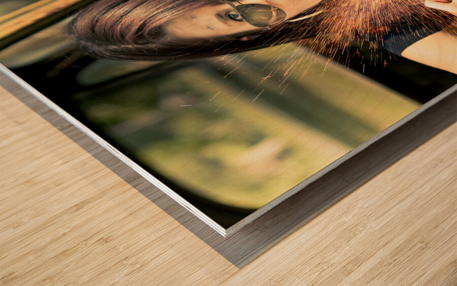 Electric Shock Wood print