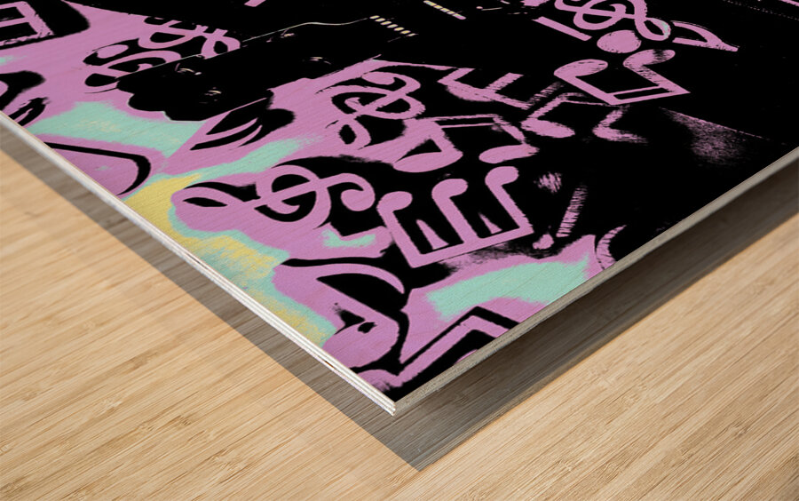 Re-cording in retro Wood print