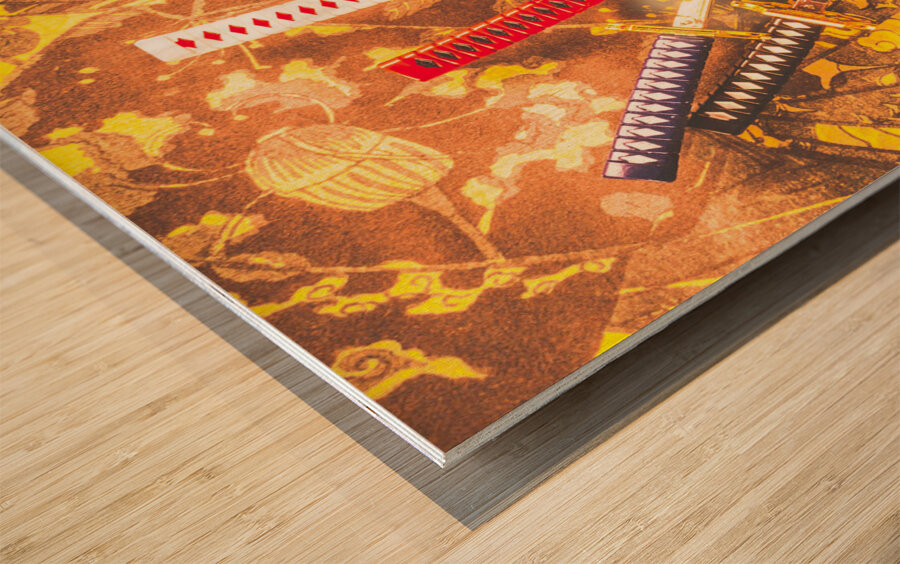 In samurai style Wood print