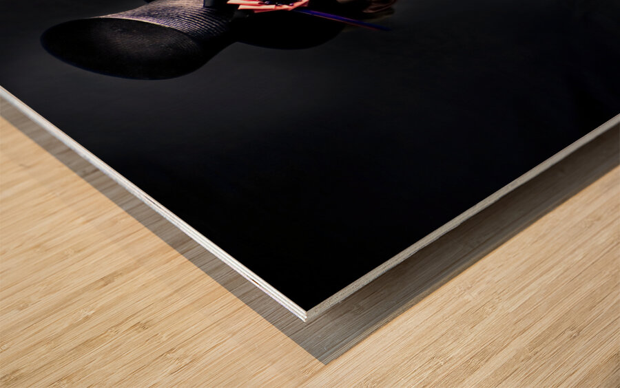 Performer In The Spotlight Wood print