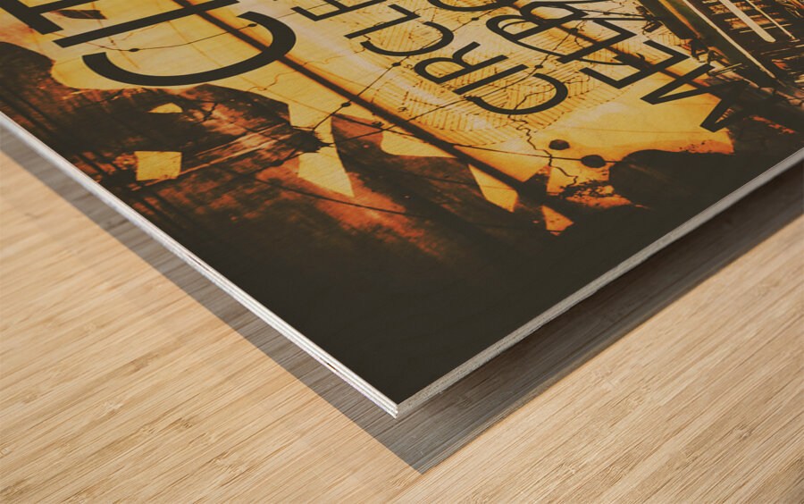 Vintage Melbourne tram tin sign Wood print