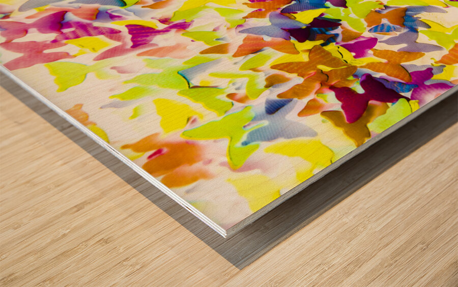 Light flutter Wood print