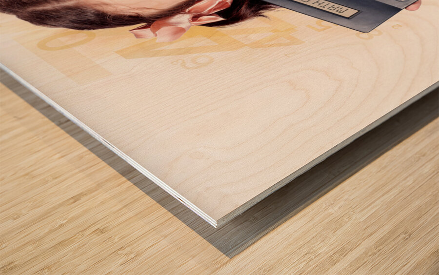 Education Math Tutor Holding Numbers Calculator Wood print