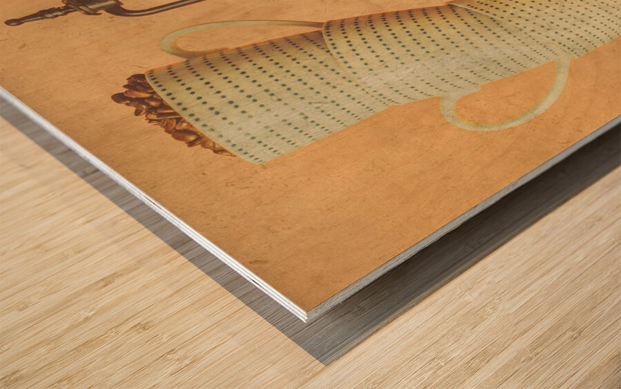 Coffee coloured nostalgia Wood print