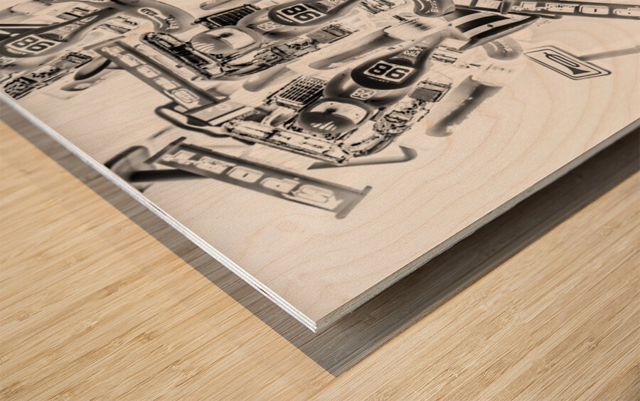 Kart speedway Wood print