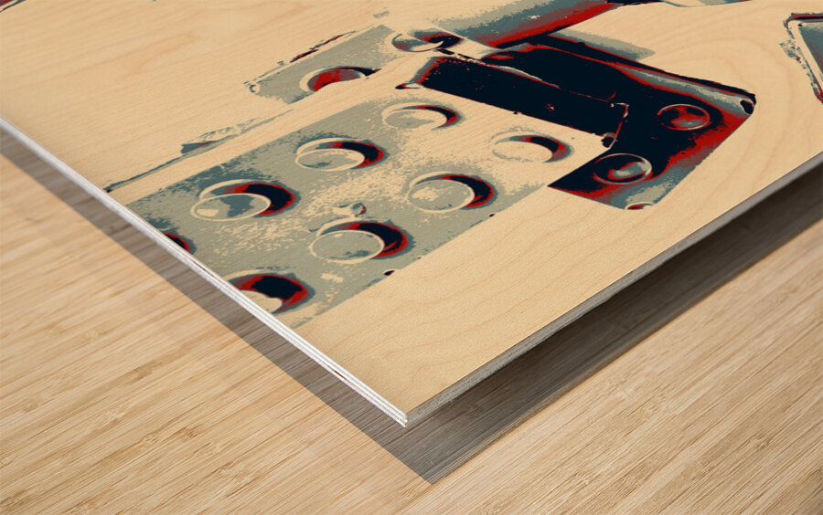 Pop blocks Wood print