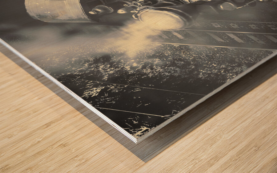 The Steam Age Wood print