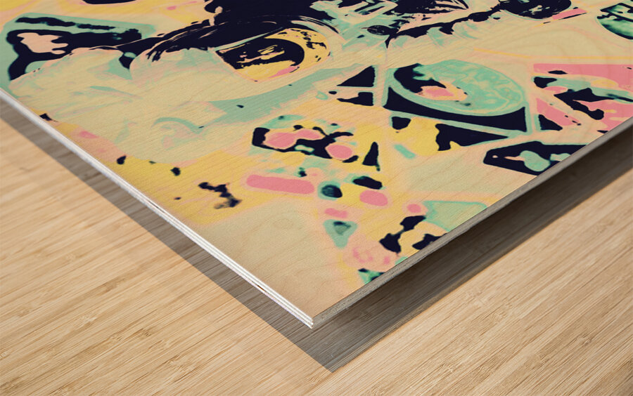 One small stamp for mankind Wood print