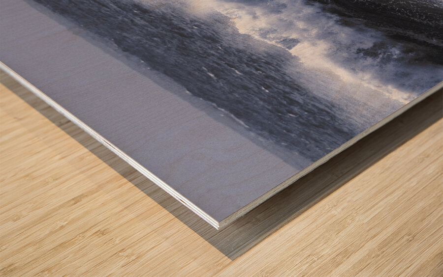 Wild coastal mist Wood print