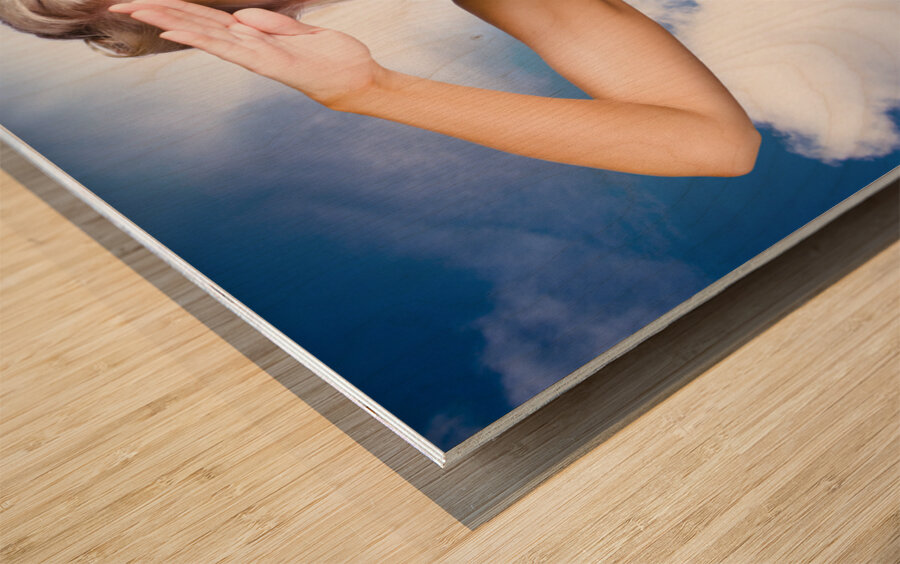 Navy Sailor Pinup Saluting Wood print