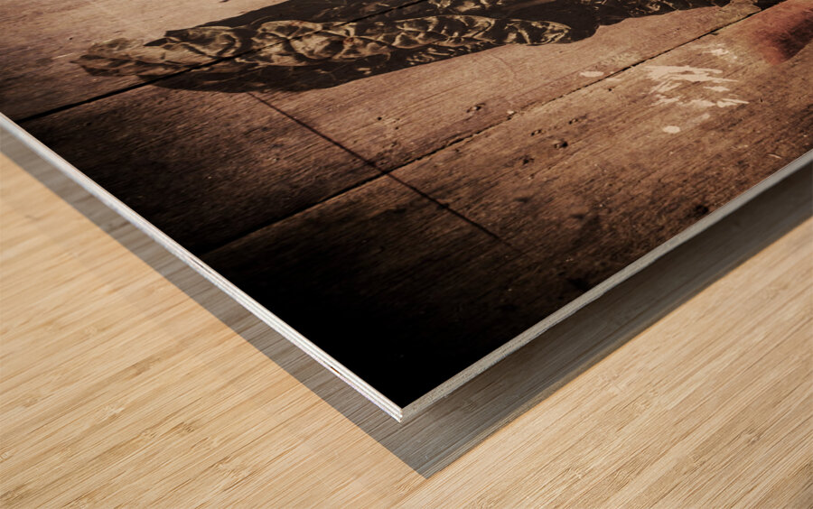 Rustic kitchen tin sign Wood print