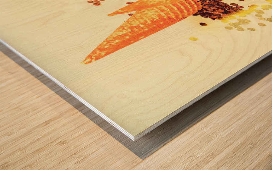 Choc chip silos Wood print