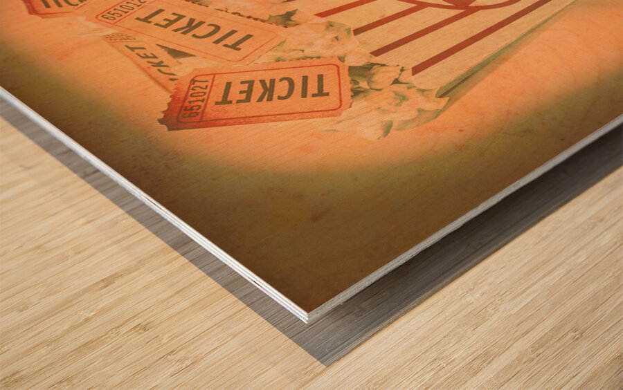 Pop art theatre Wood print