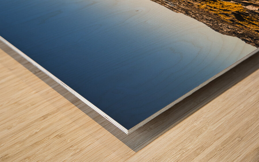 Rocky alpine village Wood print