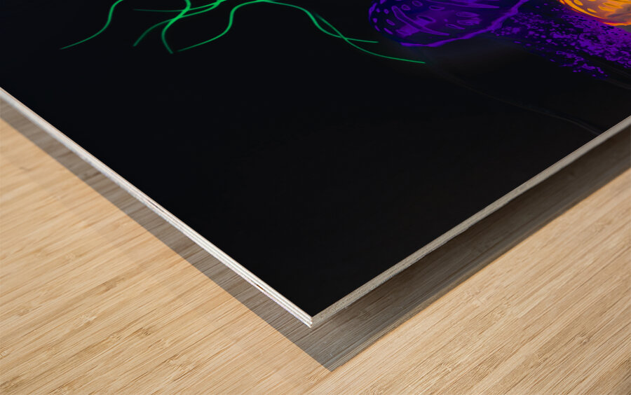 Tentacle dance  Wood print