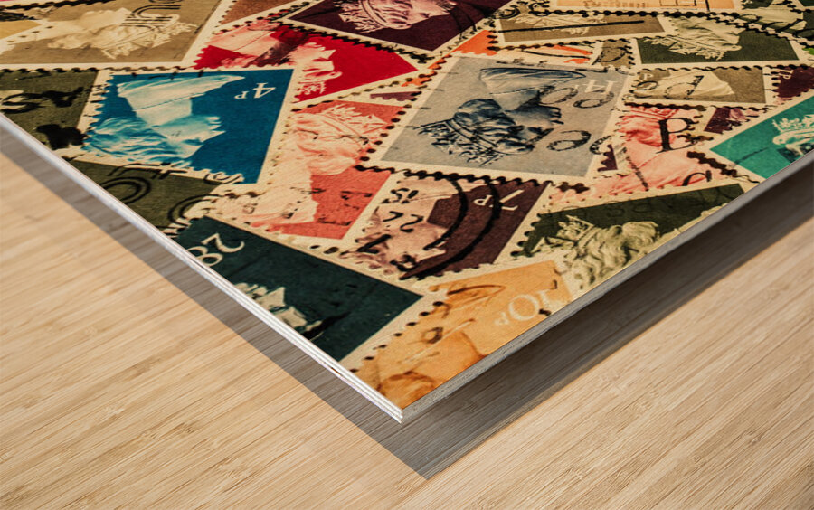 Stamping the royal mail Wood print