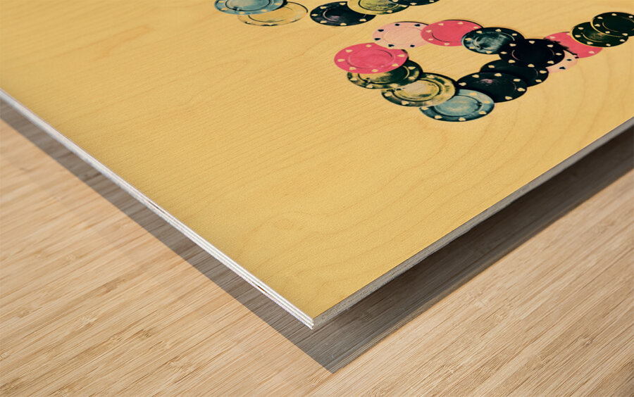 Play On Poker Wood print