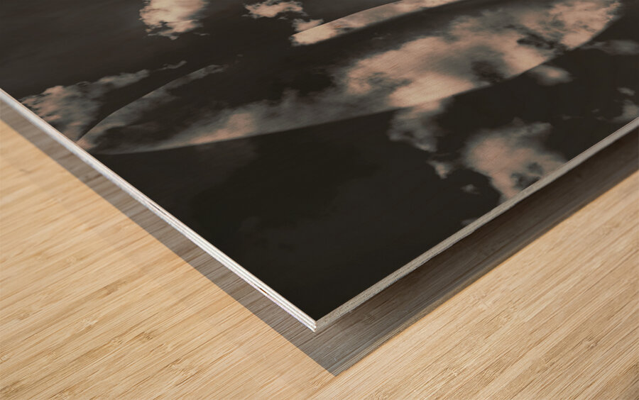 Illusion airy Wood print