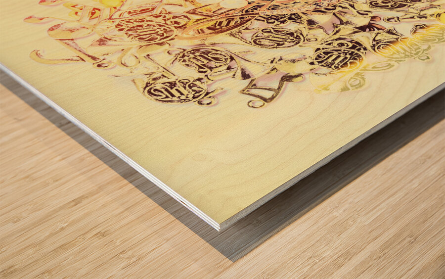 Shimmering sound Wood print