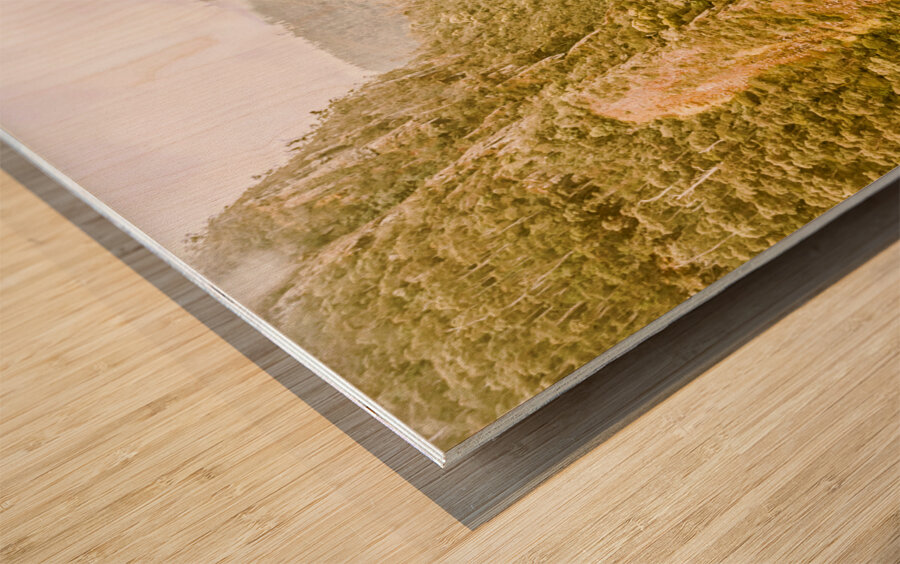 The valley below Wood print