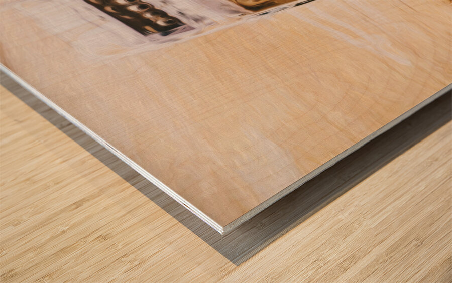 Shredded chocolate flakes fine art drawing Wood print