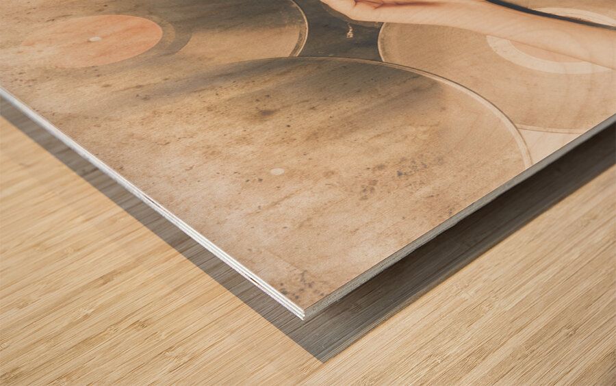 Jukebox pin up Wood print