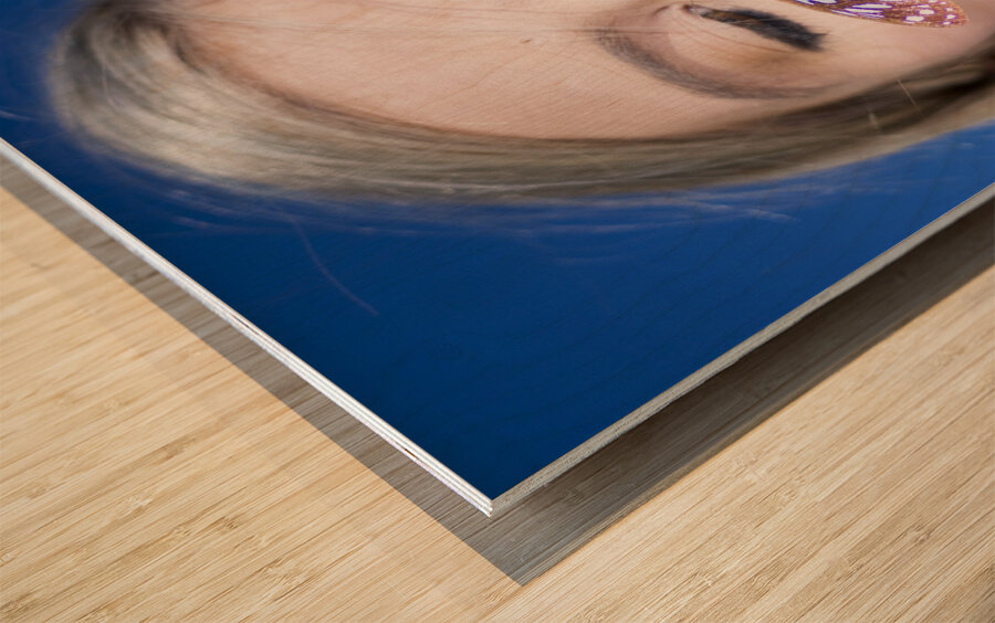 Woman With Butterfly Wood print