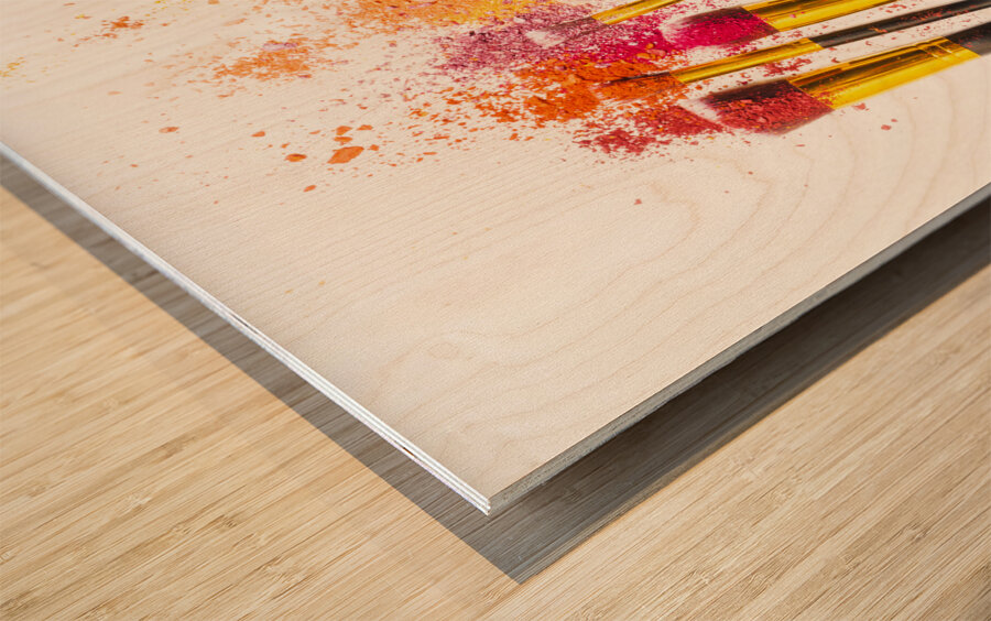 Colourful complexions Wood print