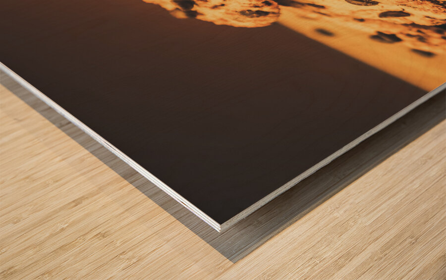 Delicious sweet baked biscuits  Wood print