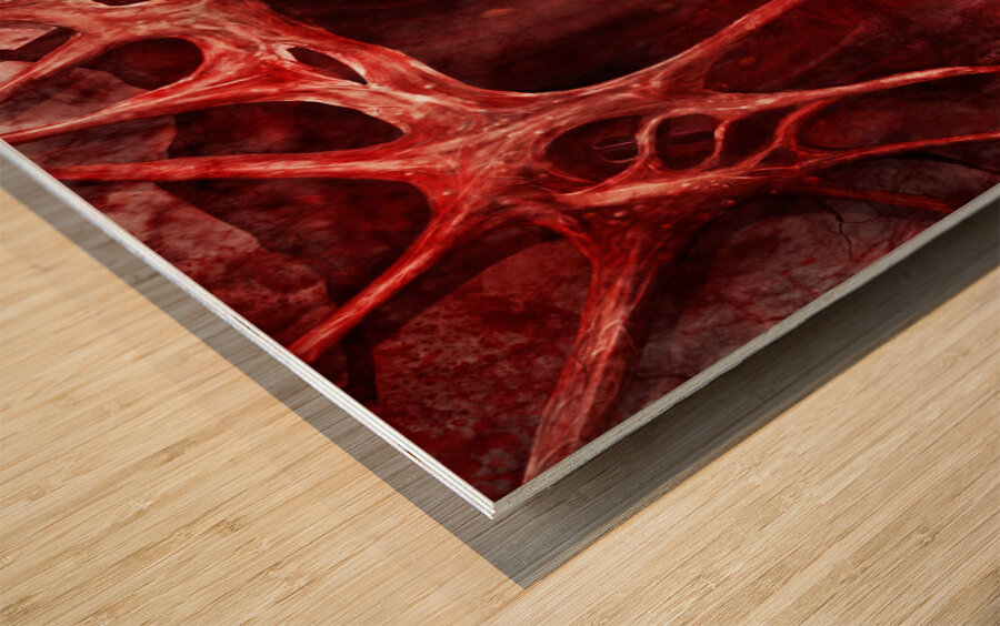 Halloween fine art portrait. Young vampire woman  Wood print