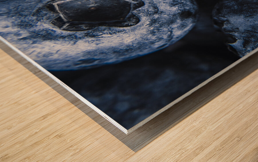 Blueberries in detail Wood print