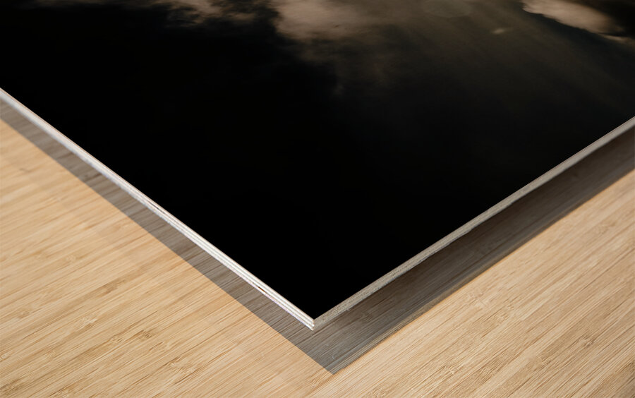 Road storm Wood print