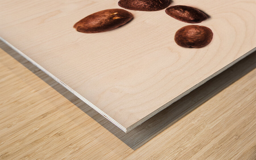 Mr Bean the coffee man Wood print