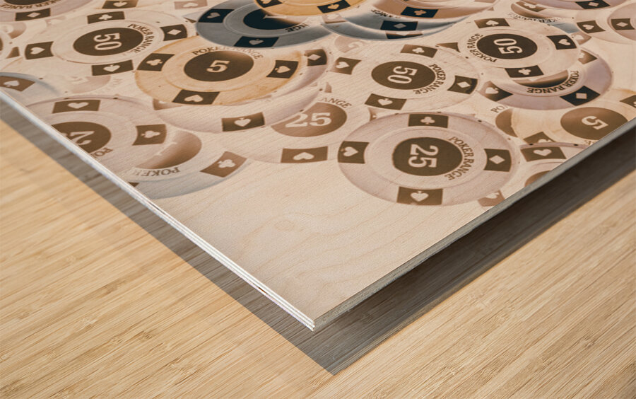 P-layout Wood print