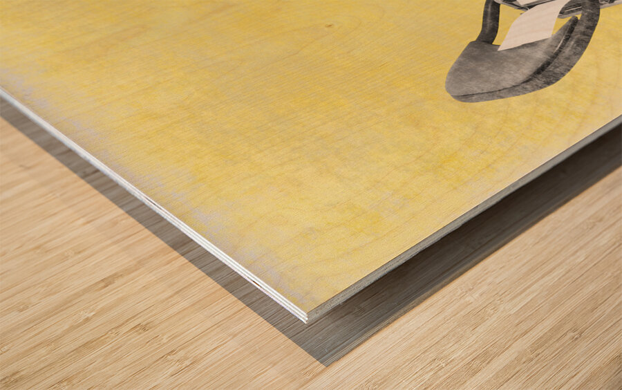 Vintage typewriter advertising Wood print