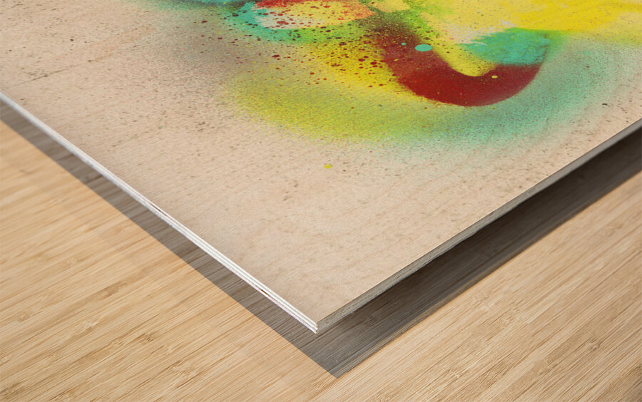 Crazy pin-up graffiti Wood print