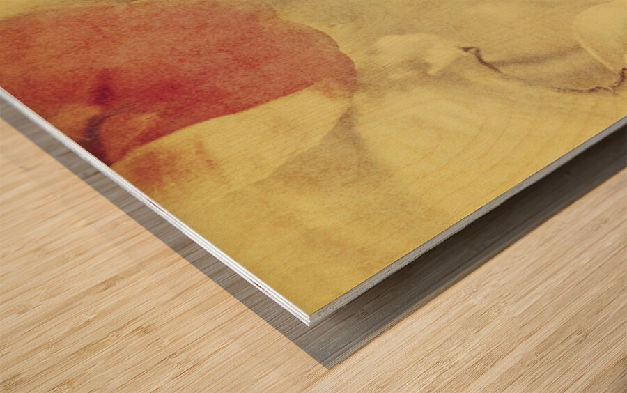 Weathered and faded daffodils Wood print