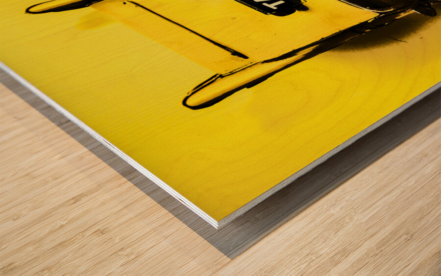 Yellow A-Fare Wood print