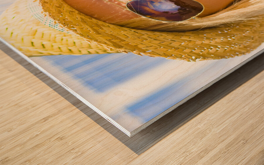 Hot Beach Babe In Summer Fashion Wood print